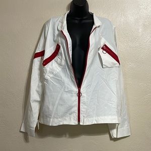 NWT… Rosa Cha, red and white jacket, size large